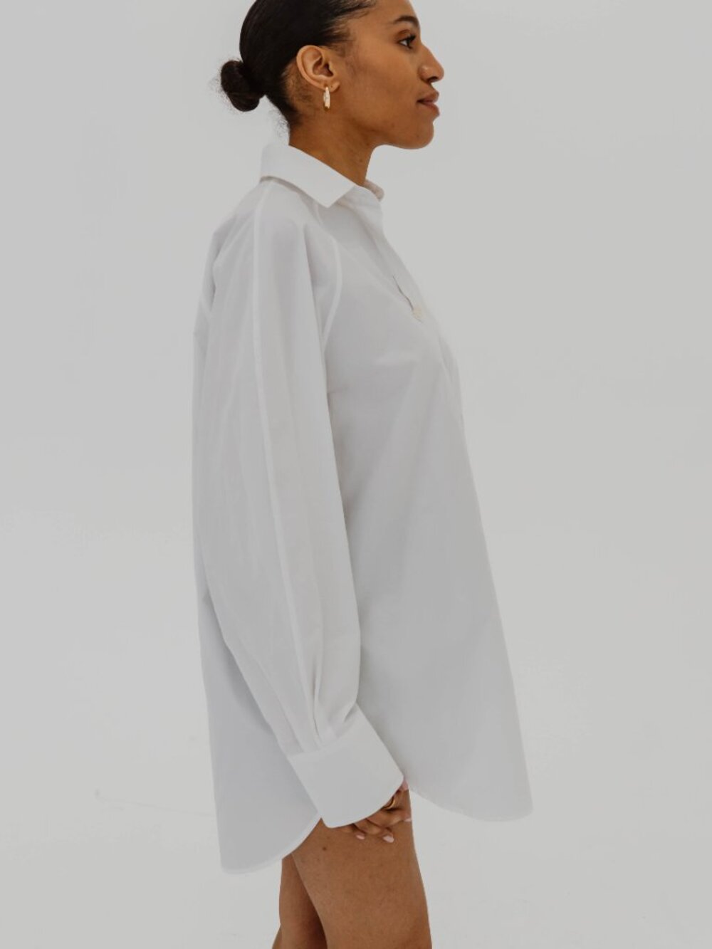 NWT STELLA MCCARTNEY WHITE OVERSIZED BUTTON DOWN POPELIN COTTON SHIRT